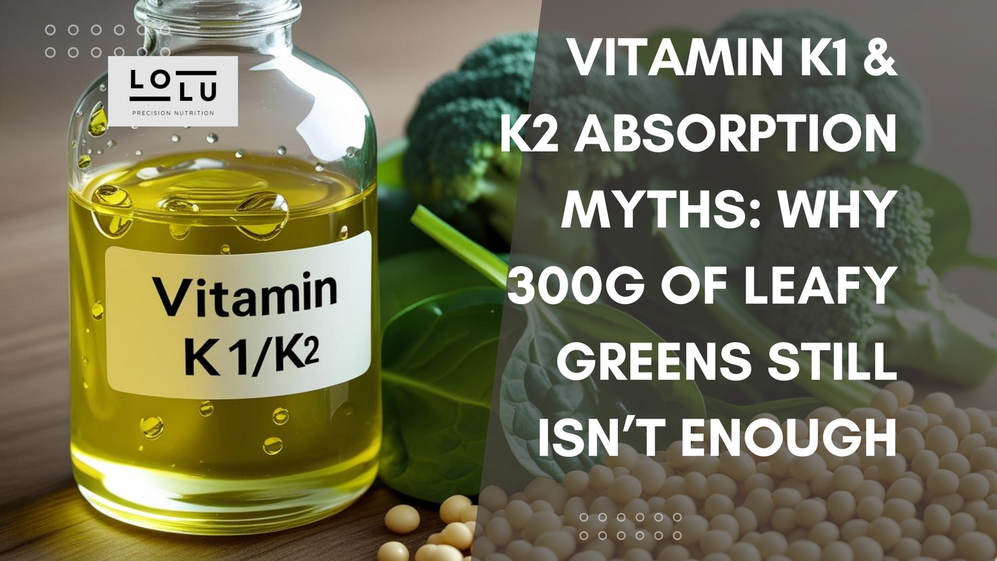 Vitamin K1 & K2 Absorption Myths: Why 300g of Leafy Greens Still Isn’t Enough