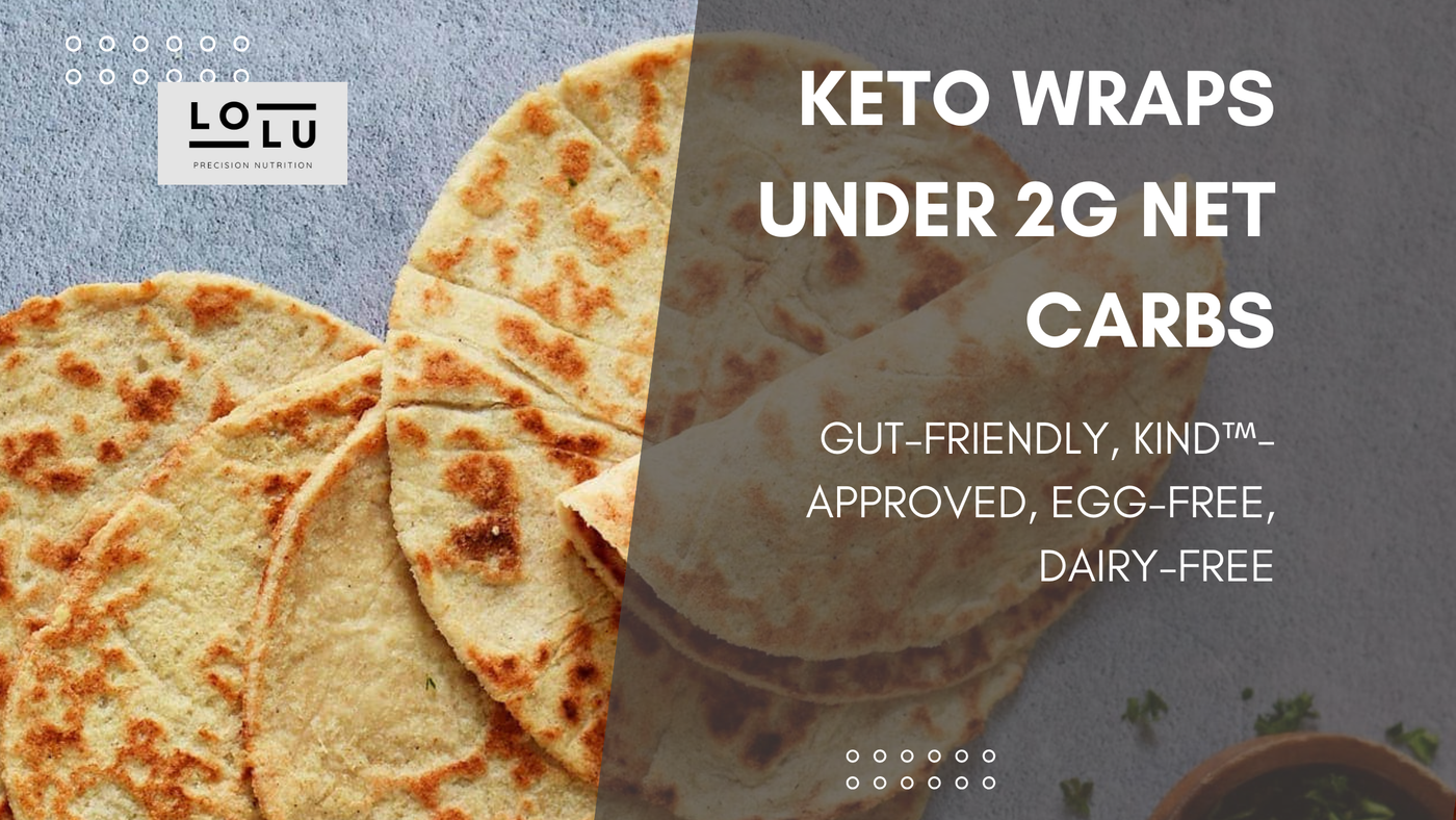 Keto Wraps Under 2g Net Carbs — Gut-Friendly, KInD™-Approved, Egg-Free, Dairy-Free