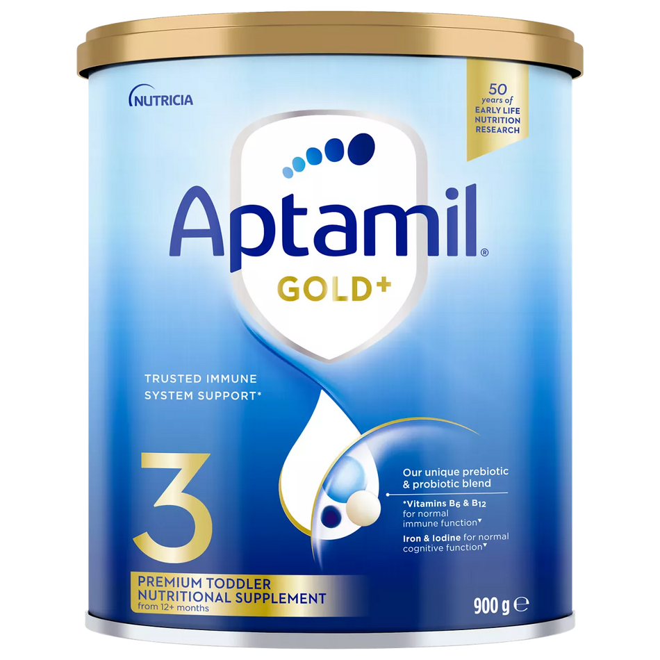 Aptamil Gold+ 3 Premium Toddler Milk Drink 12+ Months 900g (6 packs)