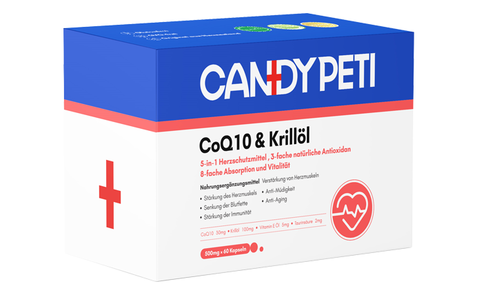 CANDYPETI 犬猫用 CoQ10＆クリルオイル | 60カプセル