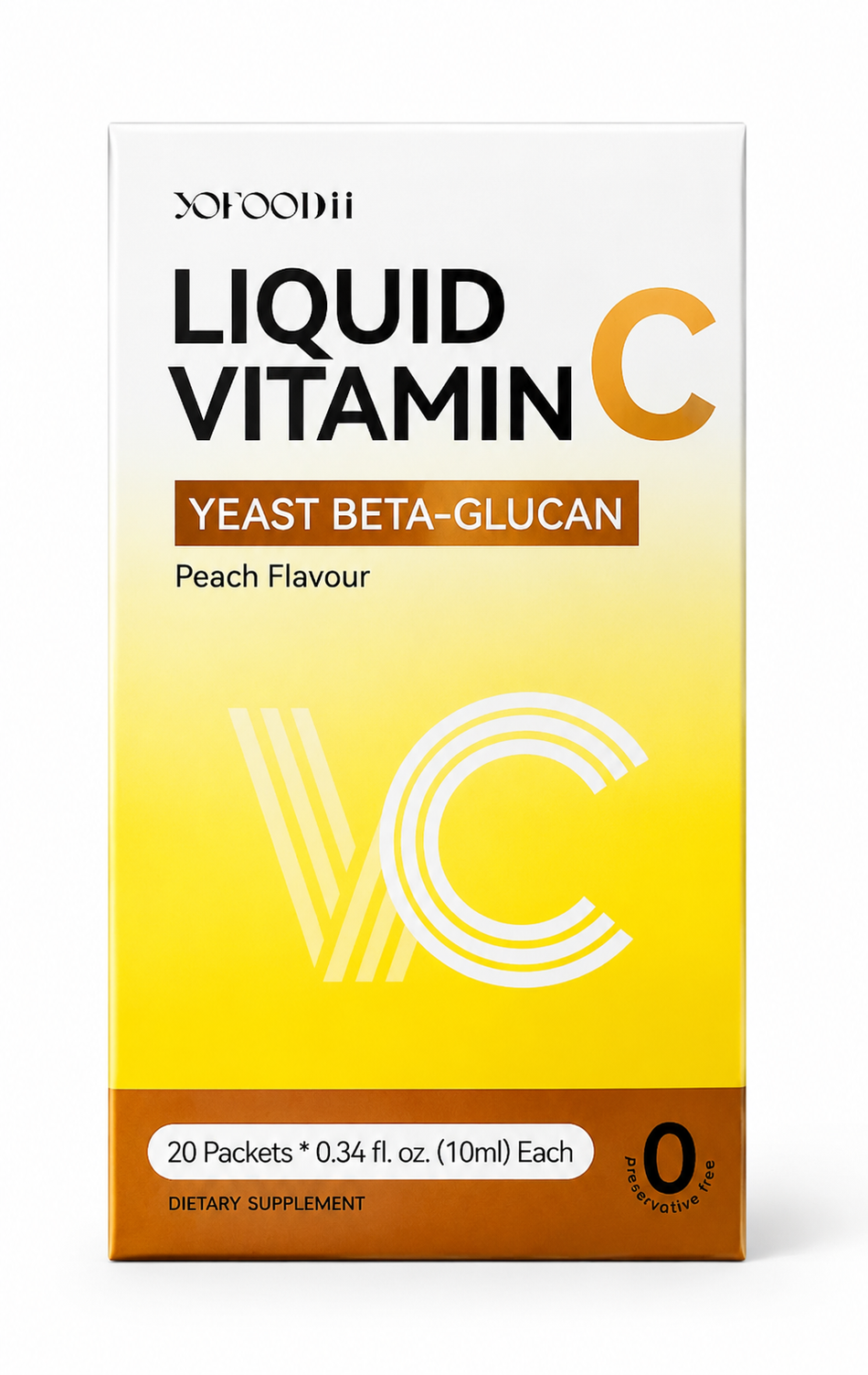 Yofoodii® リキッド ビタミンC 酵母β-グルカン ピーチ風味（20個入）