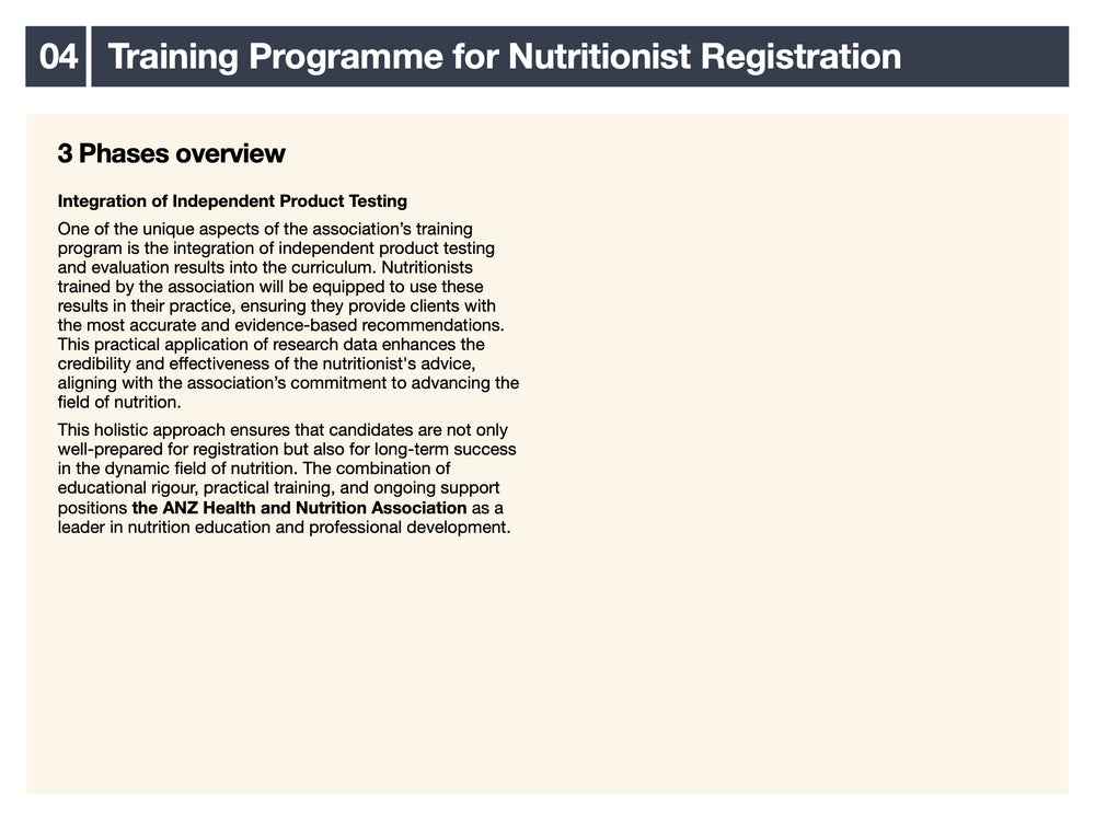 
                  
                    LOLU™ HEALTH Nutrition Training Program (Course led by Registered Nutritionist, Reg. 82021301; and Registered Dietician, Reg. 20-02273)
                  
                