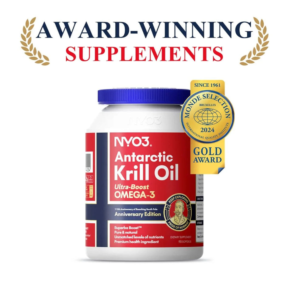 Buy 3 NYO3® Antarctic Krill Oil Amundsen Omega-3 Softgels 500mg 90s get FREE CoQ10