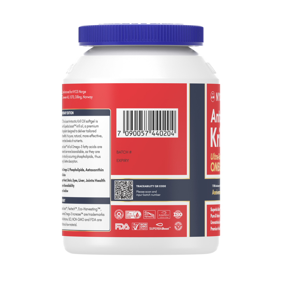 NYO3® Antarctic Krill Oil Amundsen Omega 3 Softgels 500mg, 90ct.