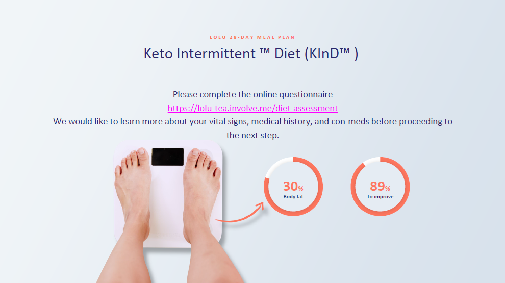 
                  
                    LOLU™ HEALTH Keto Intermittent™ (KInD™) Program 1 Week Plan (Registered Nutritionist, Reg. 82021301; Registered Dietician, Reg. 20-02273)
                  
                