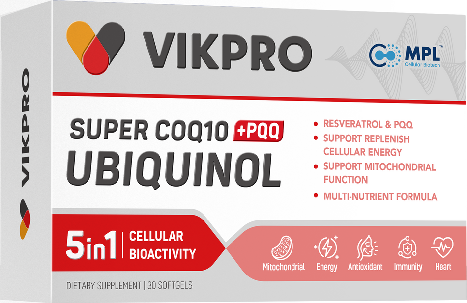 VIKPRO SUPER CoQ10 + PQQ UBIQUINOL (60s)