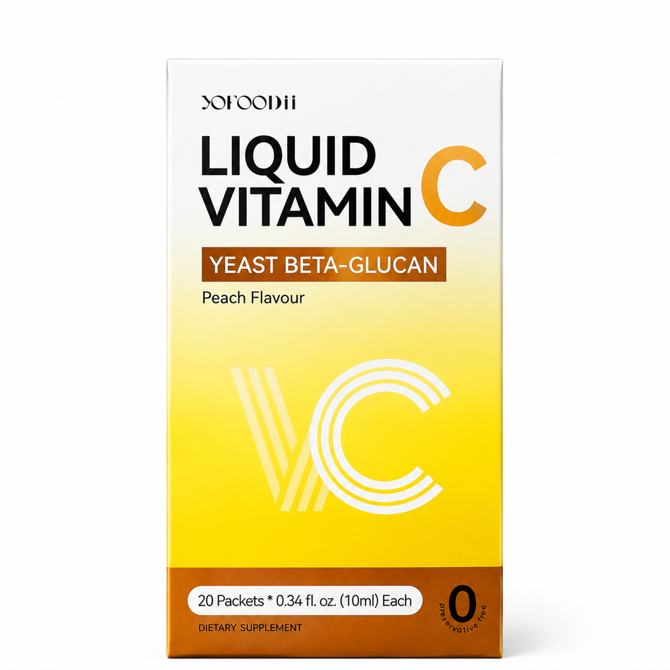 Yofoodii® Liquid Vitamin C Yeast Beta-Glucan Peach Flavour (20s)