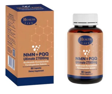 購買 Health Life® NMN Ultimate 27,000mg+PQQ 90s 可免費獲得 Health Life® Kaneka Q10