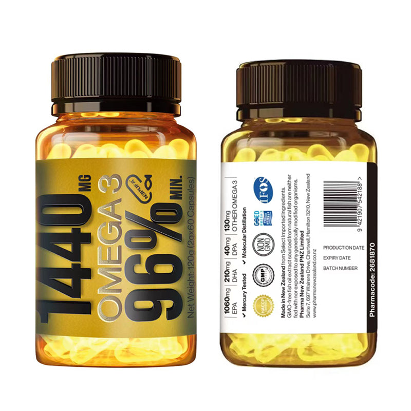 Buy 3 PNZ™ Omega-3 EPA Ultra Pure 1440  Fish Oil (60 s) Get 1 Free PNZ™ Kaneka QH™ Ubiquinol Super CoQ10 (30s)