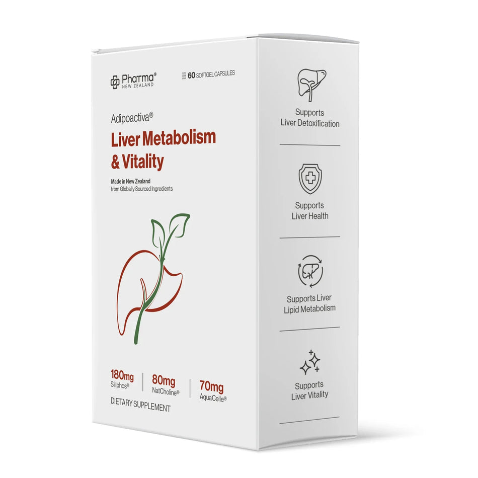 Pharma New Zealand™ Adipoactiva® 肝臟代謝與活力 60 粒